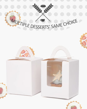 qiqee white cupcake box finish for clean bakery presentation