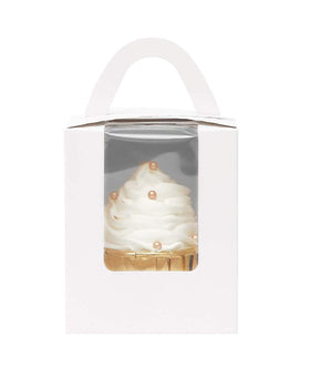 qiqee 60pcs cupcake boxes with window for secure transport and gift-ready presentation