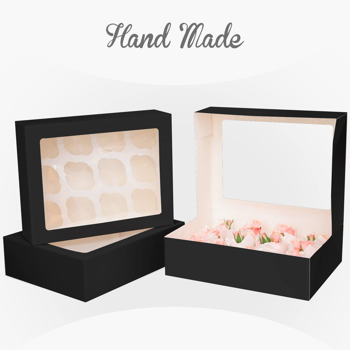 qiqee two pink ribbon rolls included for ready-to-gift presentation