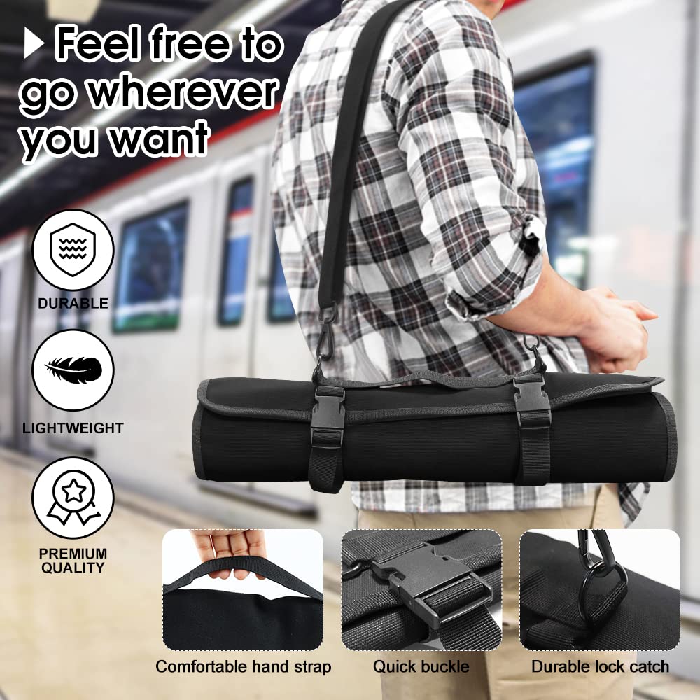 QIQU Durable canvas knife roll with double stitching for long-term use