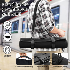 QIQU Durable canvas knife roll with double stitching for long-term use