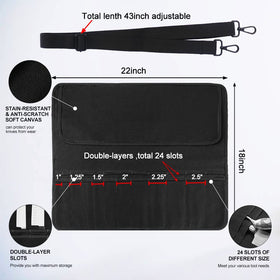 QIQU Travel-friendly knife bag weighs 0.91 lbs for easy transport
