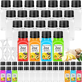 Qiuttnqn 50pcs 2oz bottles with caps for travel and spill-free servings