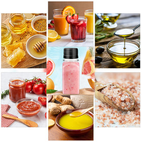 Qiuttnqn clear juice bottles showcase contents and flavors