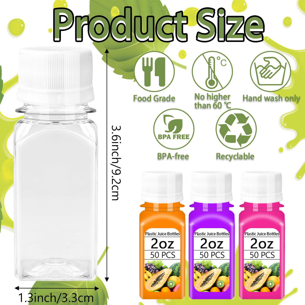 Qiuttnqn clear juice container set for organizing beverages at home
