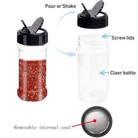 Qiuttnqn durable PET spice jars resist breakage in busy kitchens.