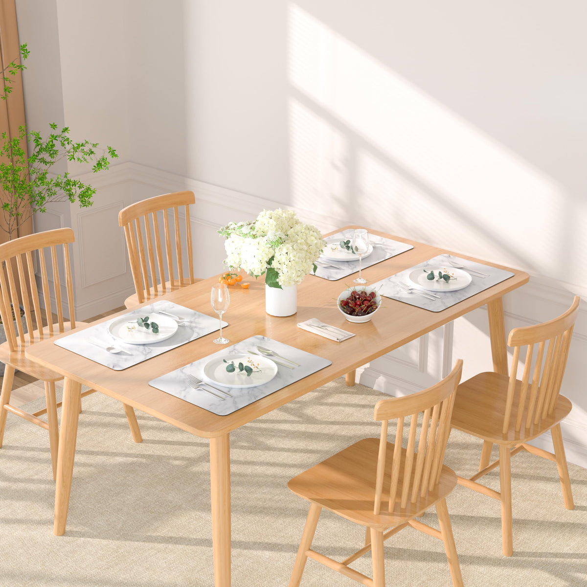 QIYI placemats set6 suit everyday dining and festive occasions