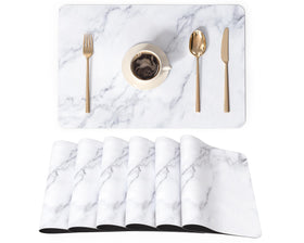 QIYI placemats set6 on dining table protecting surface during meals