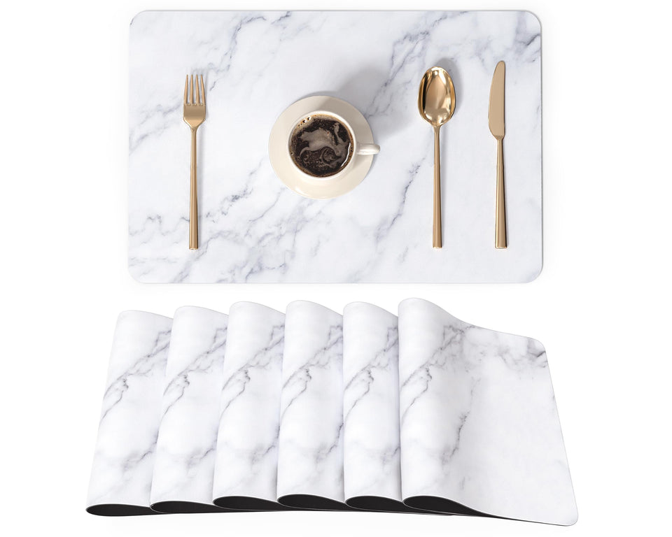QIYI placemats set6 on dining table protecting surface during meals