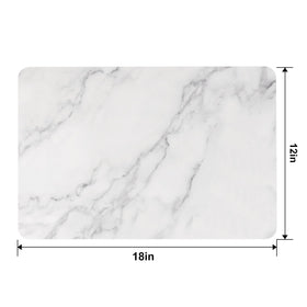 QIYI placemats white marble appearance enhances table decor with modern elegance