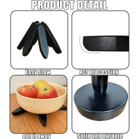 QIYLQE foldable trivet helps save space when not in use.
