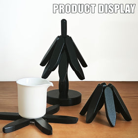 QIYLQE multipurpose trivet supports pots, bowls, and teapots on various surfaces.