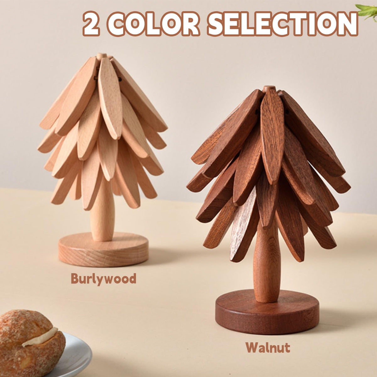 QIYLQE tree-shaped decorative trivet adds style while protecting tabletops.