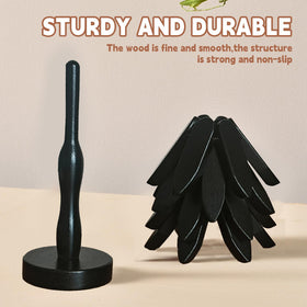 QIYLQE wooden trivet doubles as decorative storage on countertops.