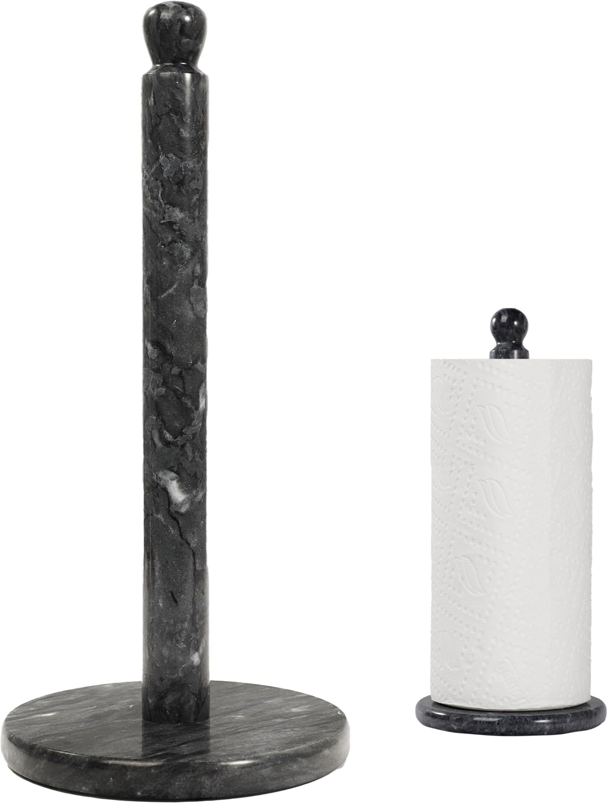 QiYueZaiYe natural marble paper towel holder base provides rock-solid stability