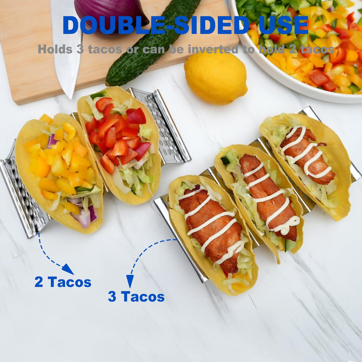 QKENDY dishwasher-safe taco holder simplifies cleanup after a busy taco night.