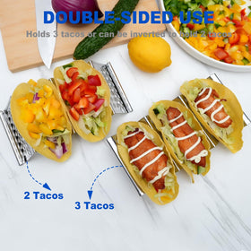 QKENDY dishwasher-safe taco holder simplifies cleanup after a busy taco night.