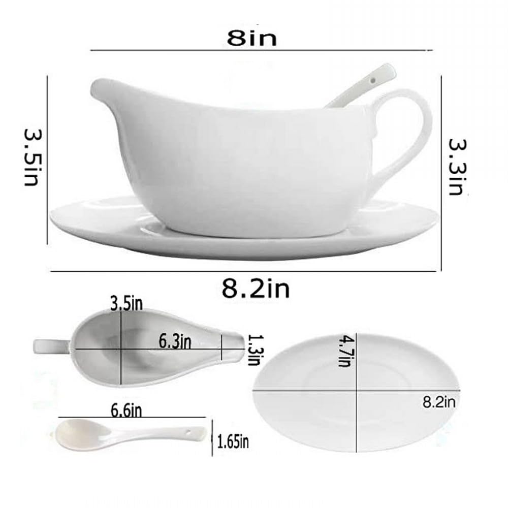 Qlans microwave-safe gravy boat ready for warming sauces