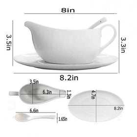 Qlans microwave-safe gravy boat ready for warming sauces