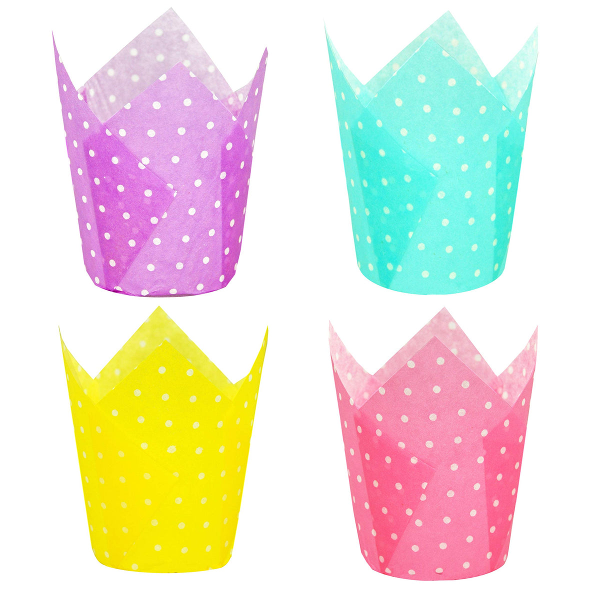 QLSmypkg Tulip blue baking cups for vibrant muffins and mess-free baking