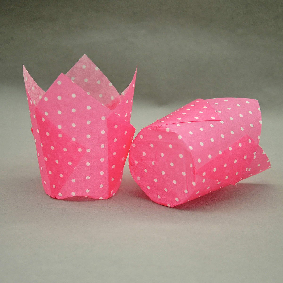 QLSmypkg Tulip blue side-view cups arranged on a muffin tray