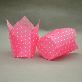 QLSmypkg Tulip blue side-view cups arranged on a muffin tray