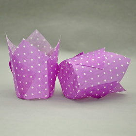 QLSmypkg Tulip purple baking cups great for color-coordinated dessert tables