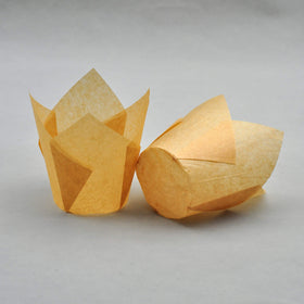 QLSmypkg tulip-design cupcake cups; elegant color for events.