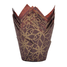 QLSmypkg tulip muffin cups in packaging for easy grab-and-go baking