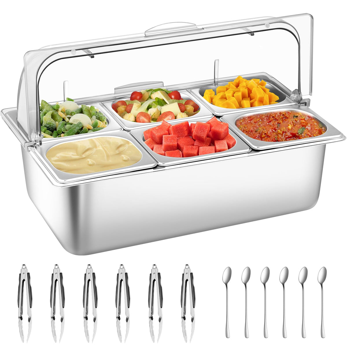 Qmeeki countertop display with rolltop cover highlights fresh, organized presentation