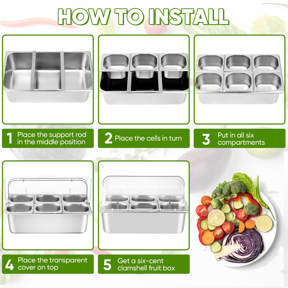 Qmeeki internal pans and insulated gap keep foods at ideal temperatures