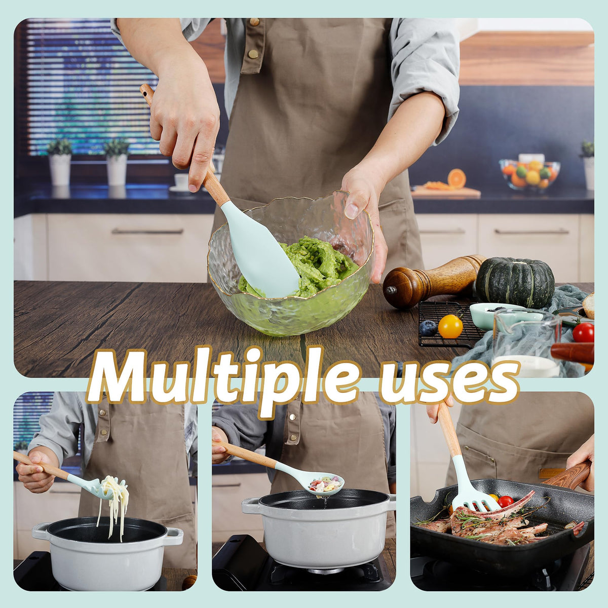 QMVESS utensil holder keeps tools organized on your counter