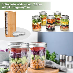 QOOMABA Kitchen shelf setup shows compact storage solution.