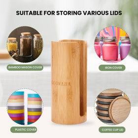 QOOMABA Two-piece lid organizer set keeps lids separated and tidy.