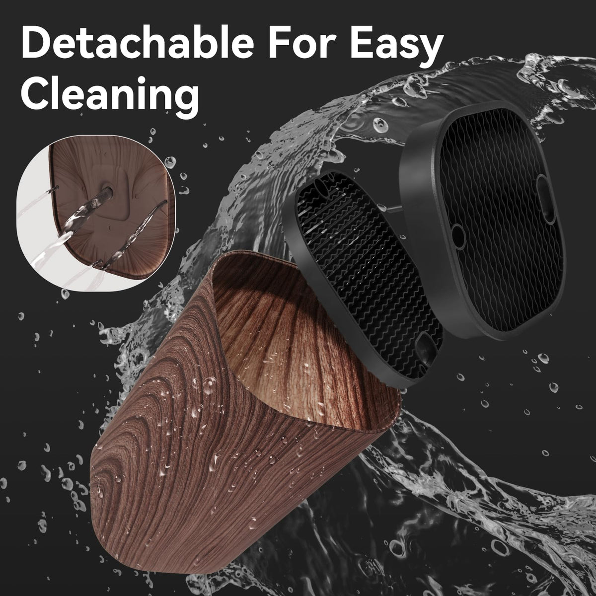 Qoosea Knife Block with Detachable Top Waves is easy to clean and dry.