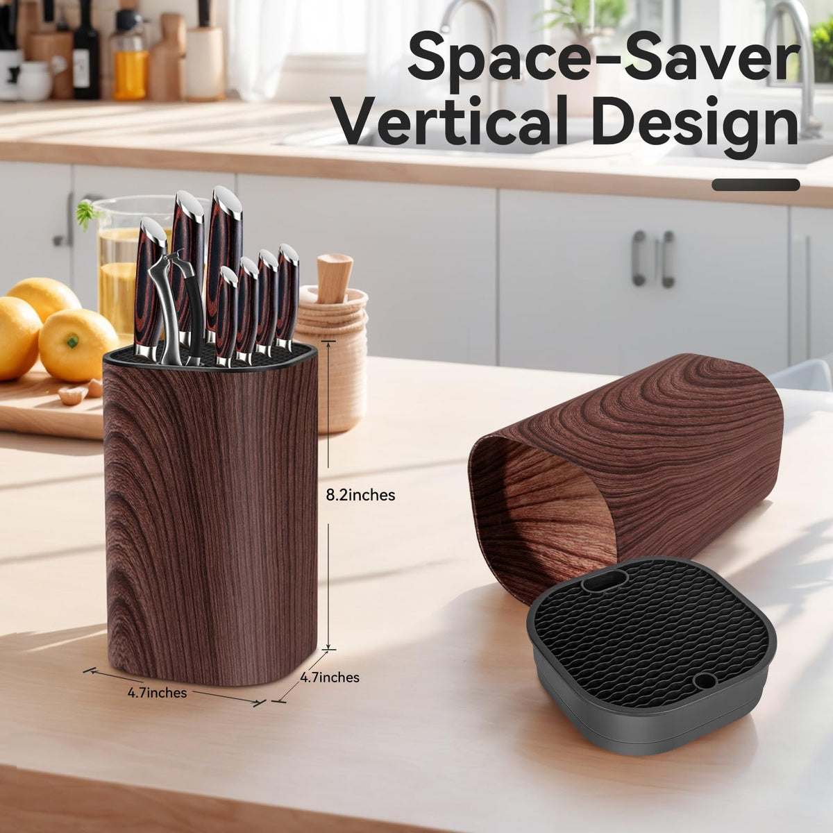 Qoosea Wood-Grain Color blocks blend with modern kitchens and look stylish.