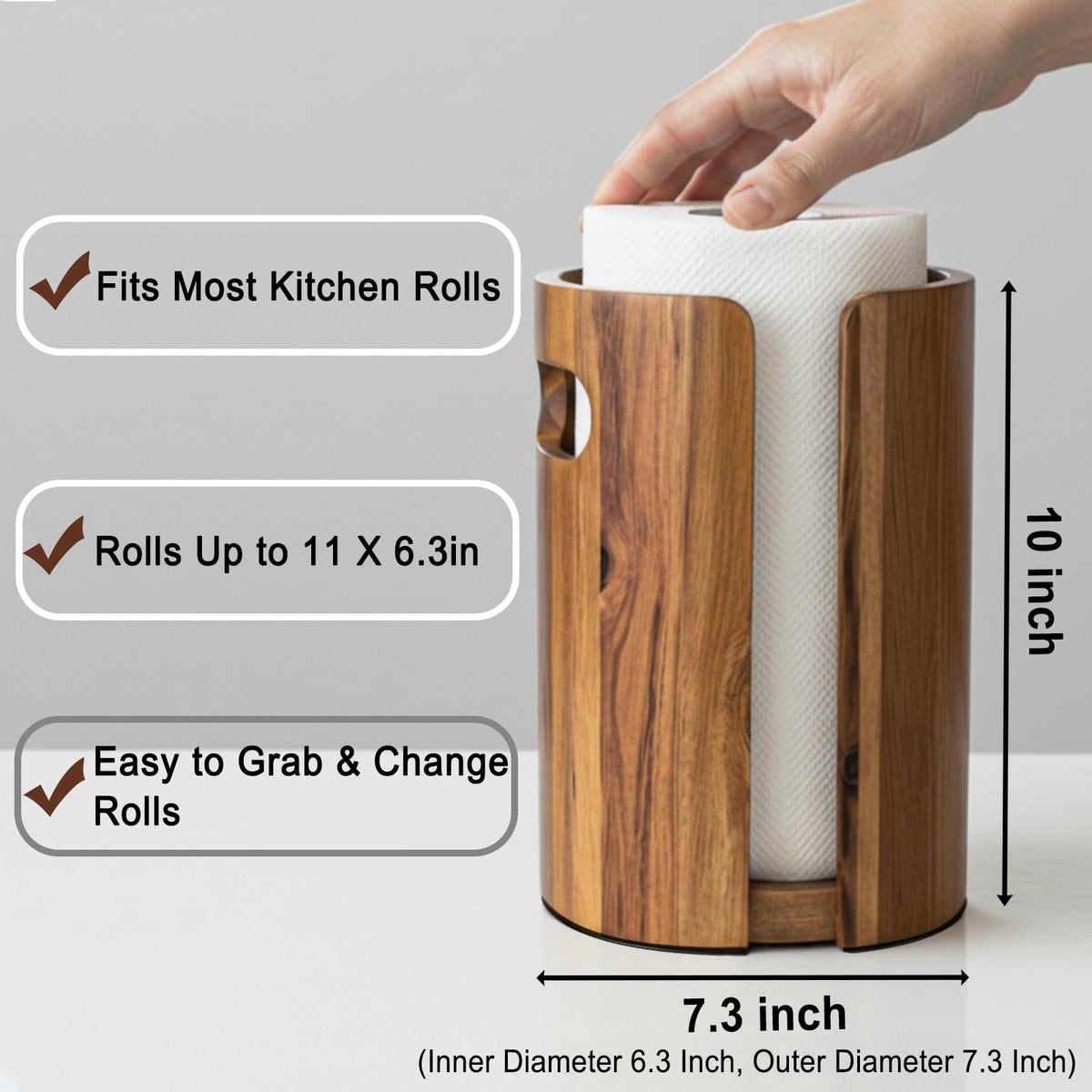 QoQoLiLi splash guard paper towel holder protects towels from sink splashes.