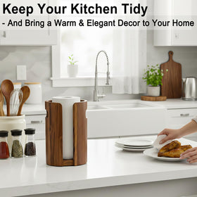 QoQoLiLi versatile towel holder for kitchen, bathroom, RV, and apartment.