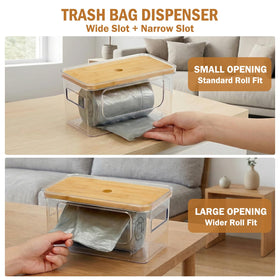 Stackable design of the qortyavvu dispenser saves counter space.