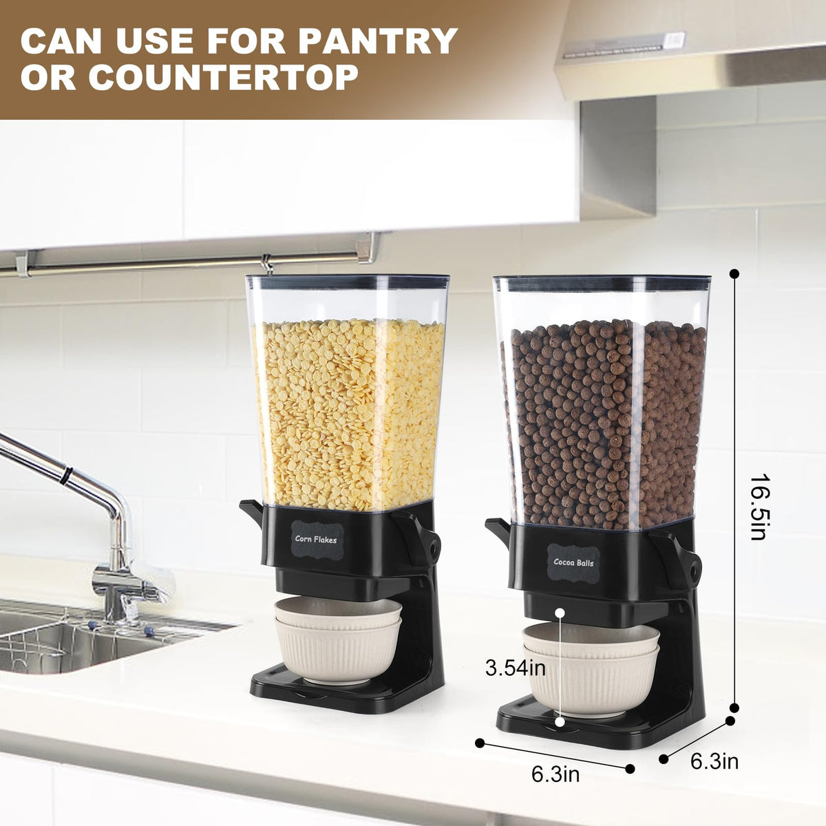 Qozzix airtight cereal containers with 5000 ml capacity