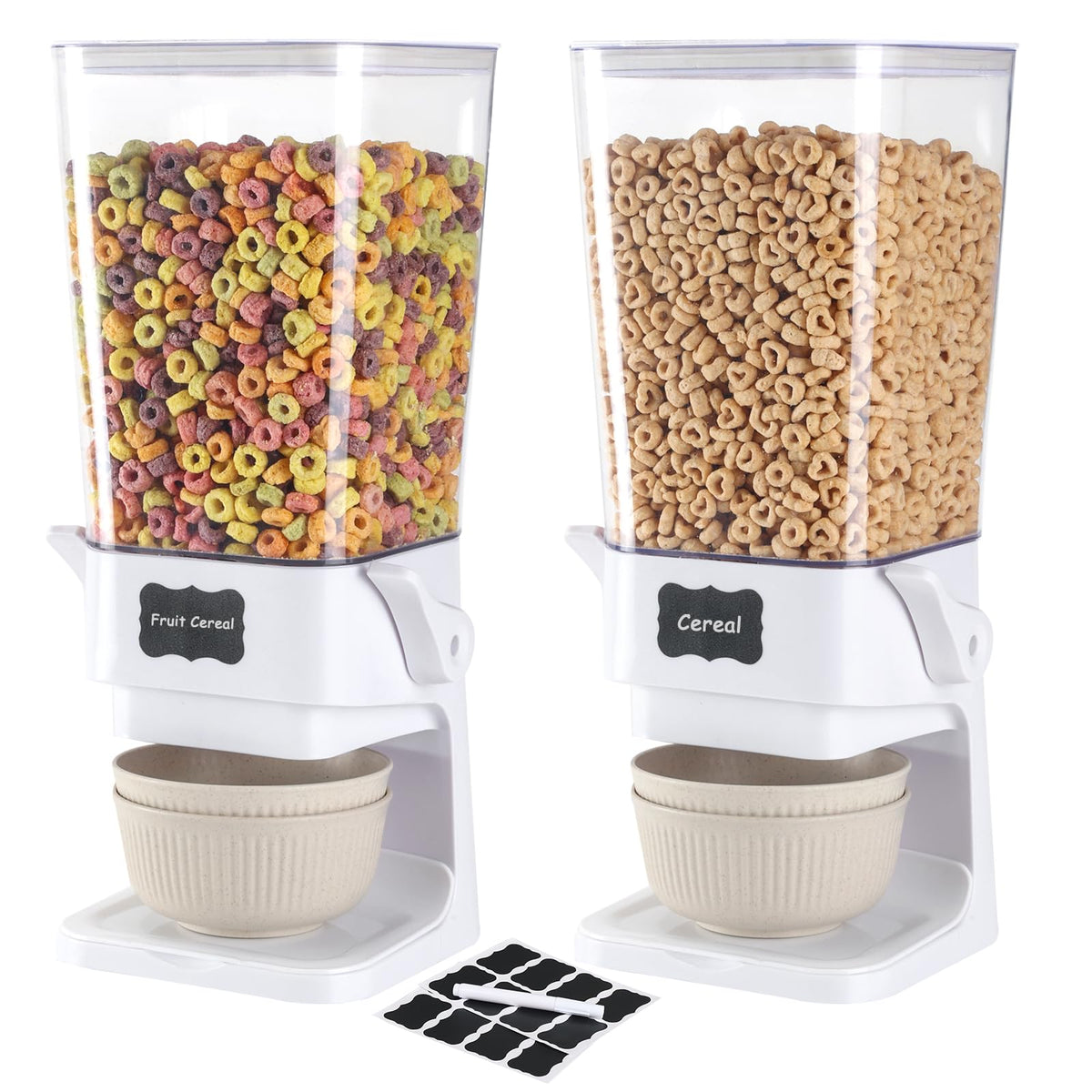Qozzix cereal dispenser countertop body for organized dry foods.