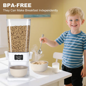 Qozzix labels help identify cereals and snacks at a glance.