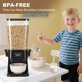 Qozzix cereal dispenser with easy to grip side handles