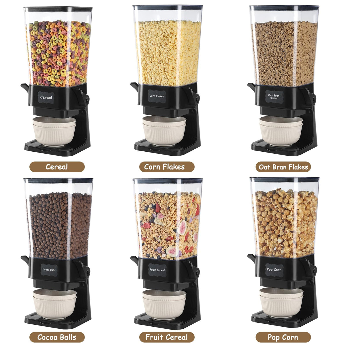 Qozzix dry food dispenser showcased as a versatile kitchen storage solution