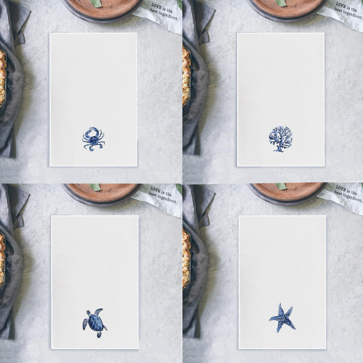 Qpenm coastal towel featuring sea turtle and starfish for beachy vibe and fast drying.