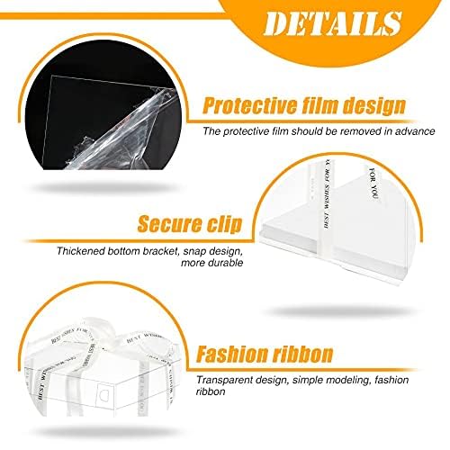 QPEY transparent cake box with lid and white base emphasizes presentation and protection.