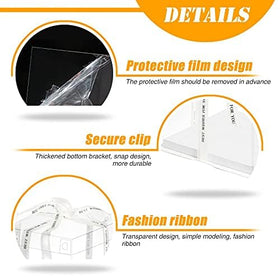 QPEY transparent cake box with lid and white base emphasizes presentation and protection.