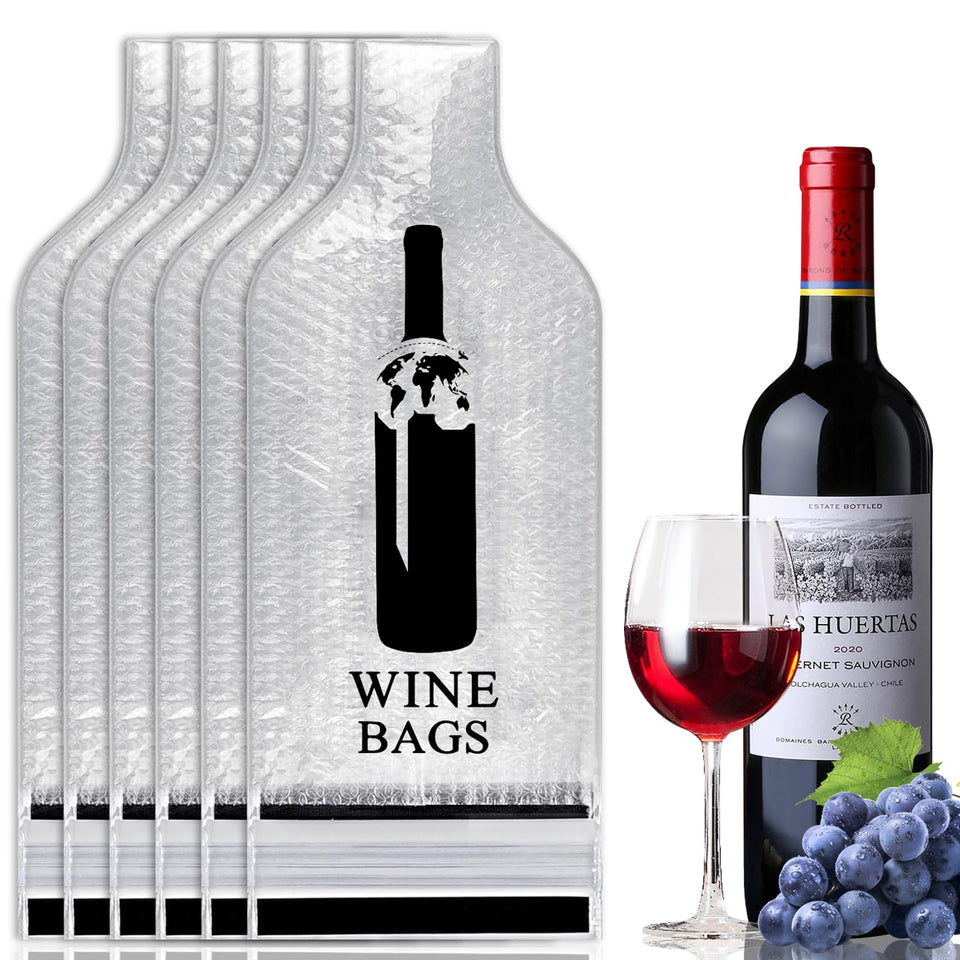 QPEY wine sleeve with soft cushion protects bottles during travel.