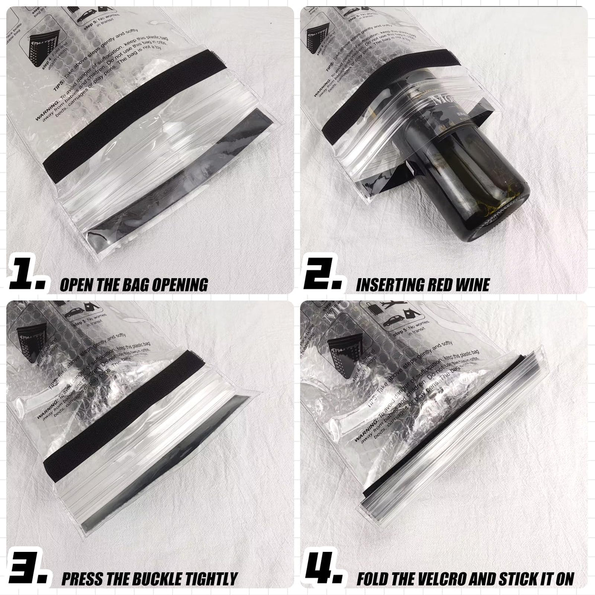 QPEY versatile-use sleeve protects beer, champagne, and oils on trips.
