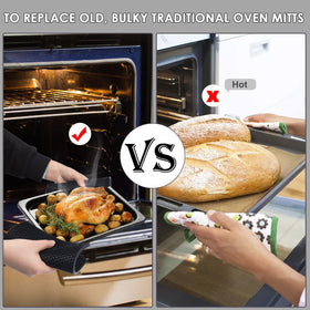QPIX DIGITAL heat-resistant silicone mats handling hot pots safely
